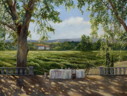 On the sunny terrace