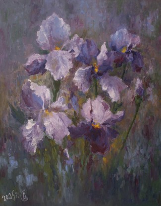 Irises in the garden